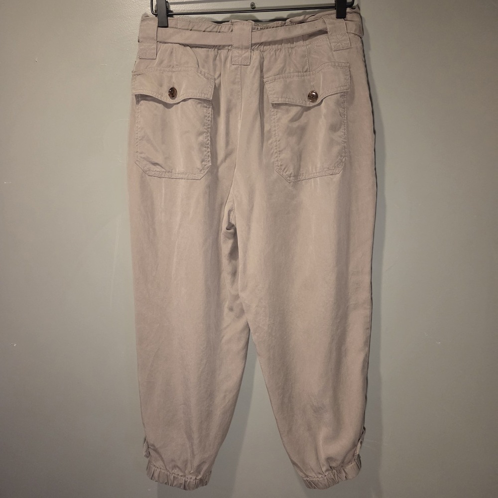 Banana Republic Paperbag Waist Cropped Tapered Leg Pants, Women's Size 12 Petite - Picture 2 of 10